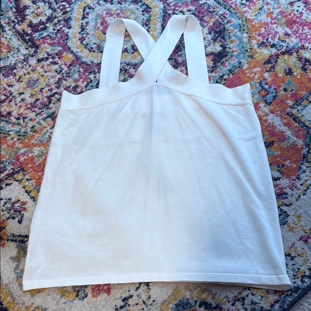 Nomadic Traders White Crossover Knit Tank Size XL NWT